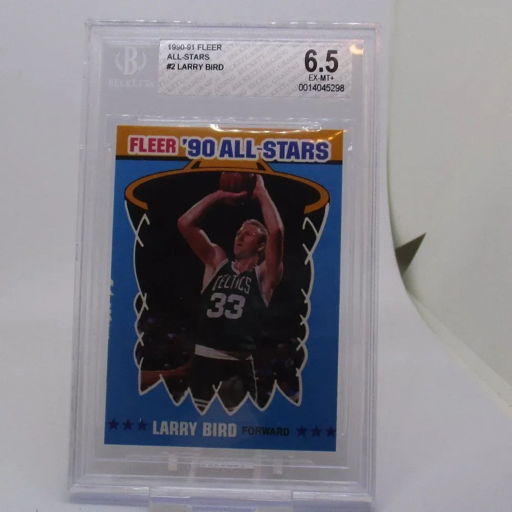 1990 Fleer All-Stars Larry Bird #2- BGS 6.5 EX-MT+ Boston Celtics